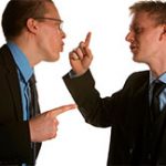 Businessmen in conflict