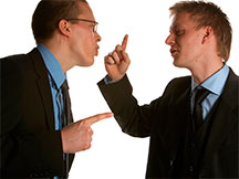 Businessmen in conflict