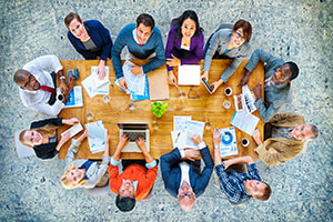 Photo of diverse meeting