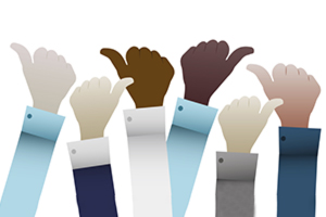 image of hands giving thumbs up sign