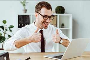 Photo of happy businessman
